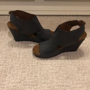 Gray leather sandals by DIBA.True* 6.5 Well made and taken care of.